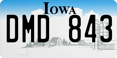 IA license plate DMD843