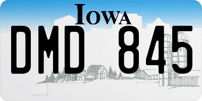 IA license plate DMD845