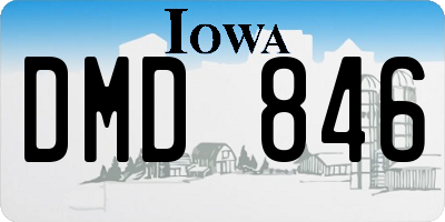 IA license plate DMD846