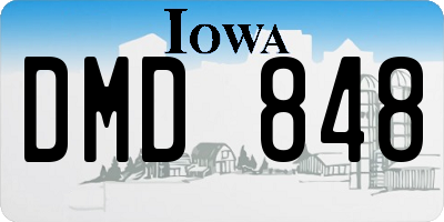 IA license plate DMD848