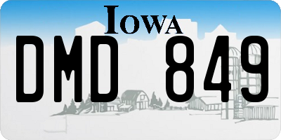 IA license plate DMD849
