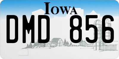IA license plate DMD856