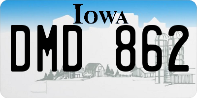 IA license plate DMD862