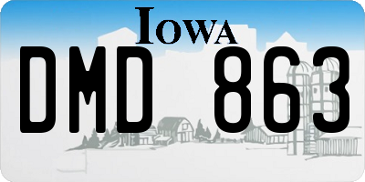 IA license plate DMD863