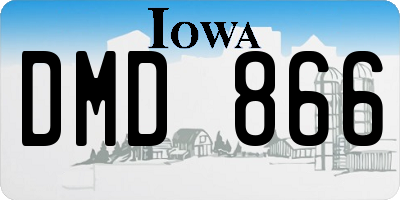 IA license plate DMD866
