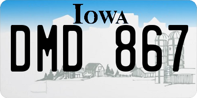 IA license plate DMD867