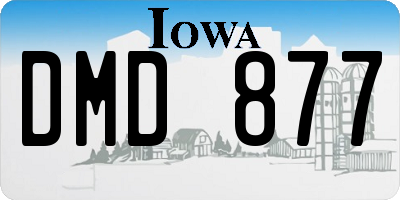 IA license plate DMD877