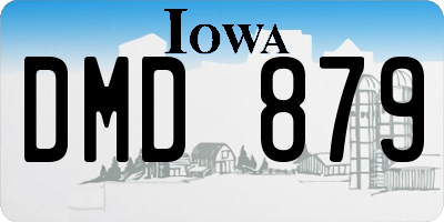 IA license plate DMD879