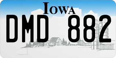 IA license plate DMD882