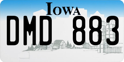 IA license plate DMD883