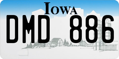 IA license plate DMD886
