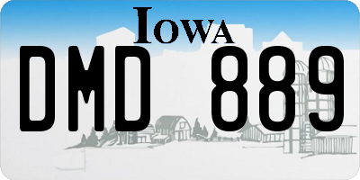 IA license plate DMD889