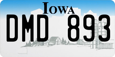 IA license plate DMD893