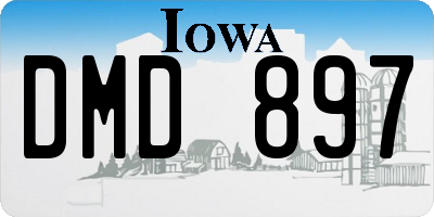 IA license plate DMD897