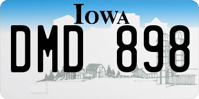 IA license plate DMD898