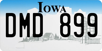 IA license plate DMD899