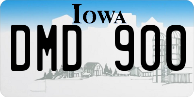 IA license plate DMD900