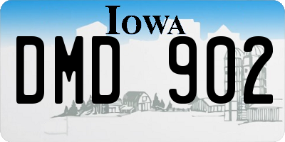 IA license plate DMD902