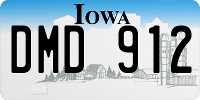 IA license plate DMD912