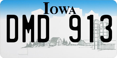 IA license plate DMD913