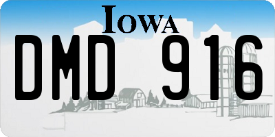 IA license plate DMD916