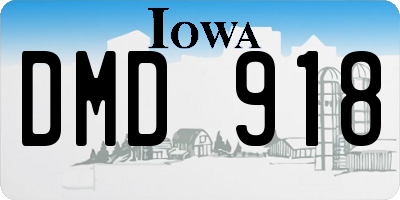 IA license plate DMD918