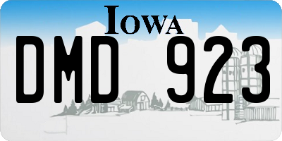 IA license plate DMD923