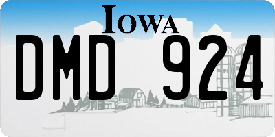IA license plate DMD924