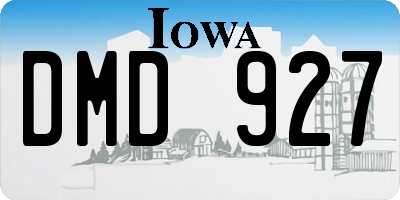 IA license plate DMD927