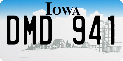 IA license plate DMD941