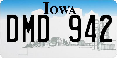 IA license plate DMD942
