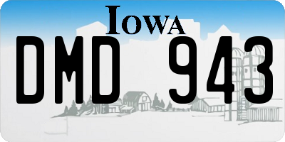 IA license plate DMD943