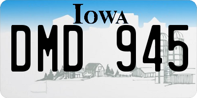 IA license plate DMD945