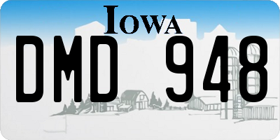 IA license plate DMD948