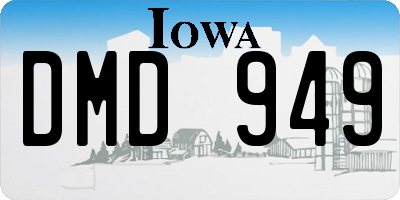 IA license plate DMD949