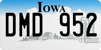 IA license plate DMD952