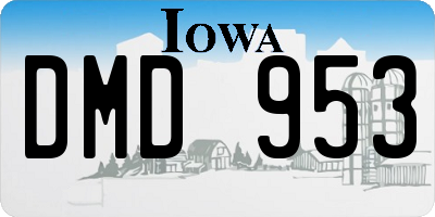 IA license plate DMD953