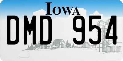 IA license plate DMD954