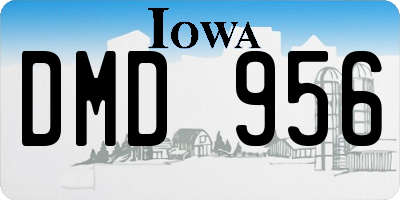 IA license plate DMD956