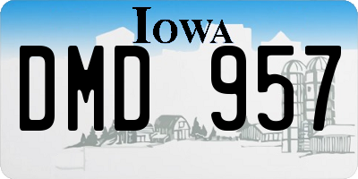 IA license plate DMD957