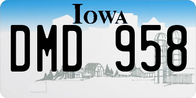 IA license plate DMD958