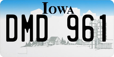 IA license plate DMD961