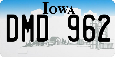 IA license plate DMD962