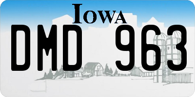 IA license plate DMD963