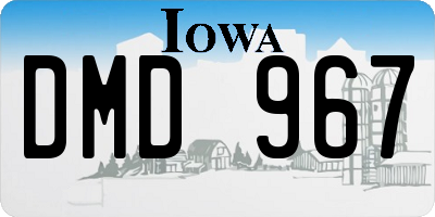 IA license plate DMD967