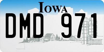 IA license plate DMD971