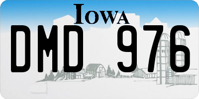 IA license plate DMD976
