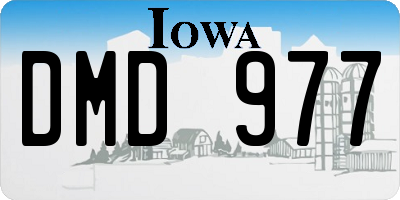 IA license plate DMD977