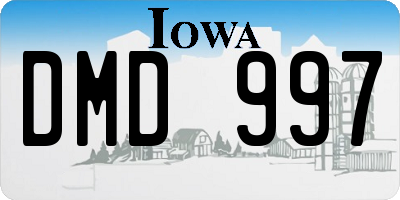 IA license plate DMD997