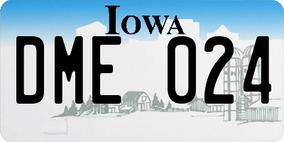 IA license plate DME024